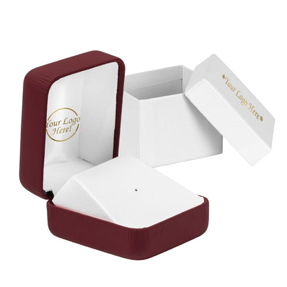 Vibrant Leatherette Tie Tack Box - Prestige and Fancy - Burgundy Matte