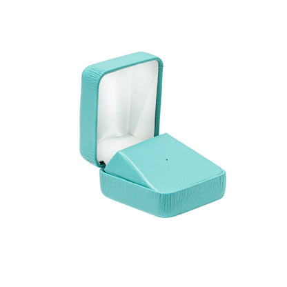 Vibrant Leatherette Tie Tack Box - Prestige and Fancy - Turquoise Leatherette