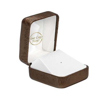 Vibrant Leatherette Tie Tack Box - Prestige and Fancy - Bronze Brushed