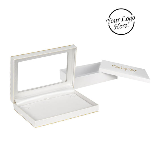 Window Leatherette Pearl Box - Prestige and Fancy - White