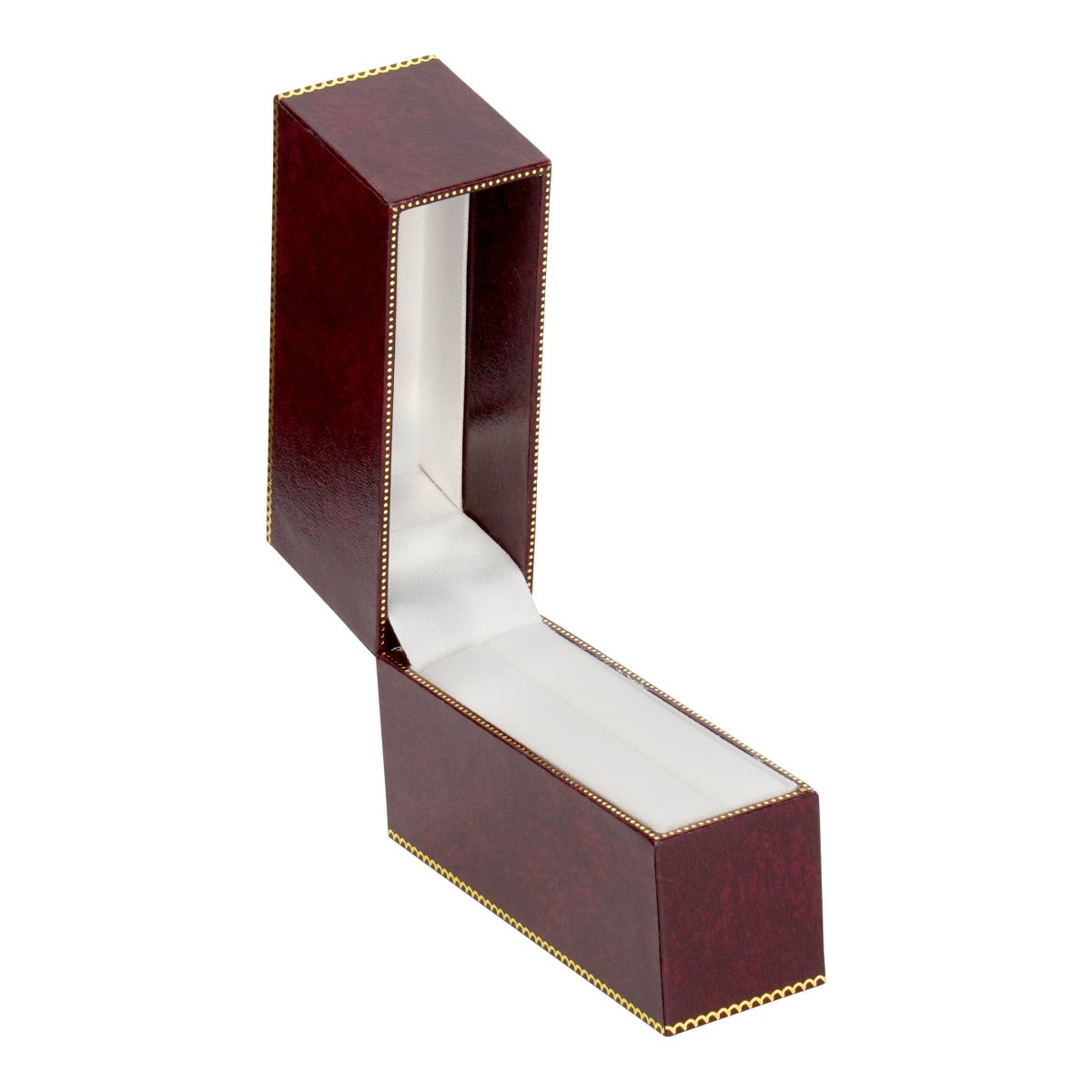 Window Leatherette Standing Bangle Box - Prestige and Fancy - Burgundy