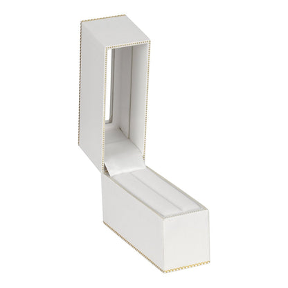 Window Leatherette Standing Bangle Box - Prestige and Fancy - White