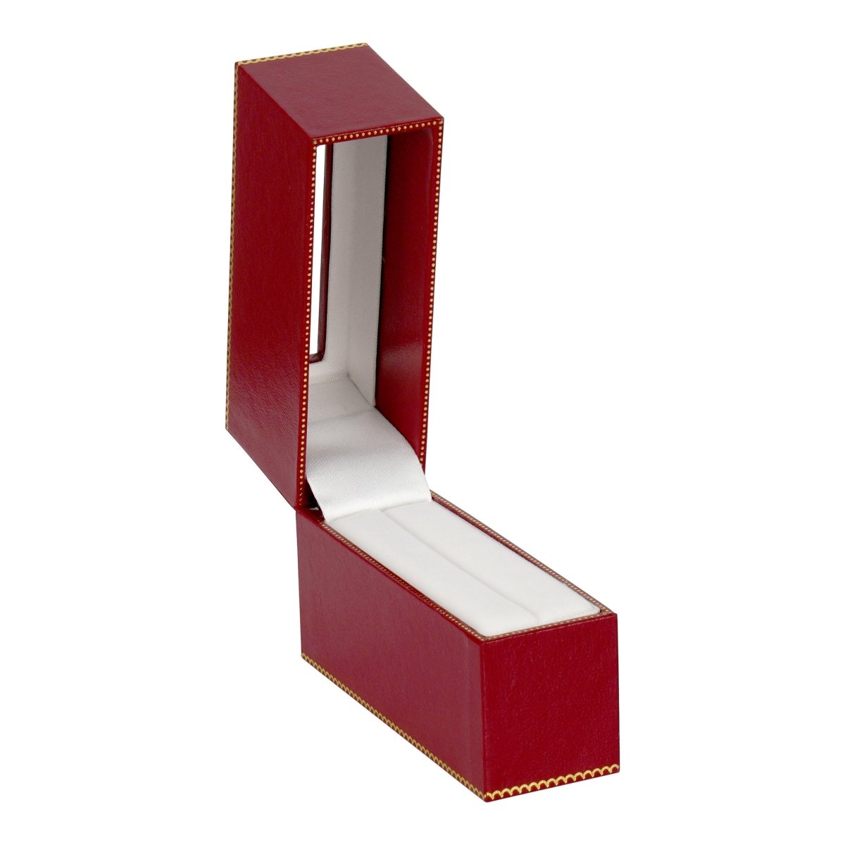 Window Leatherette Standing Bangle Box - Prestige and Fancy - Red