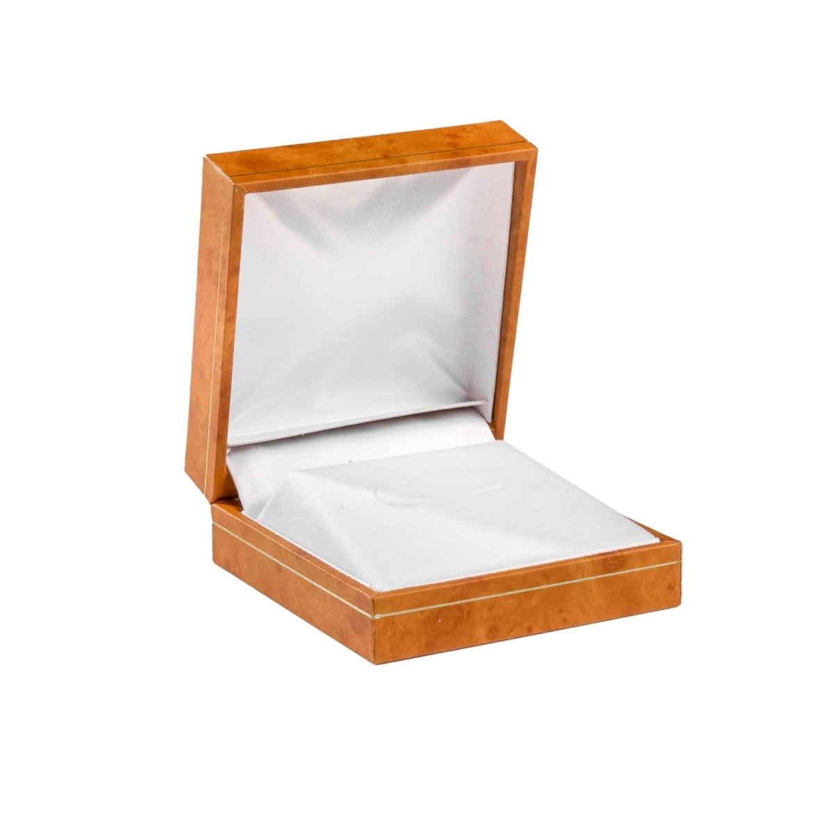 Woodgrain Leatherette Clip Earring Box - Prestige and Fancy -