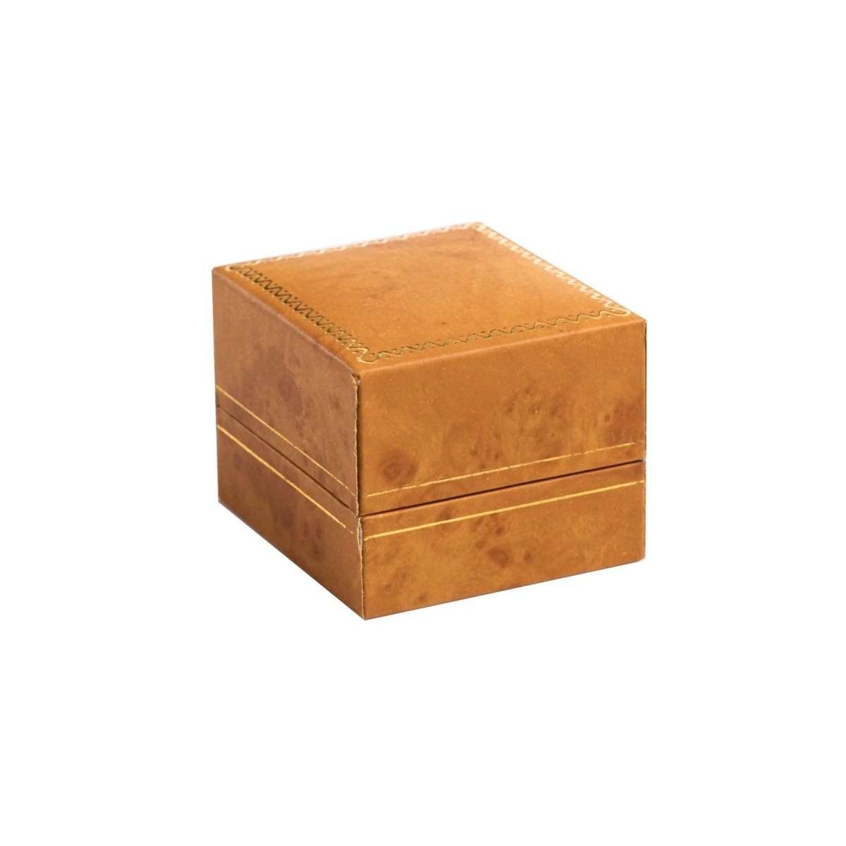 Woodgrain Leatherette Earring Box - Prestige and Fancy -