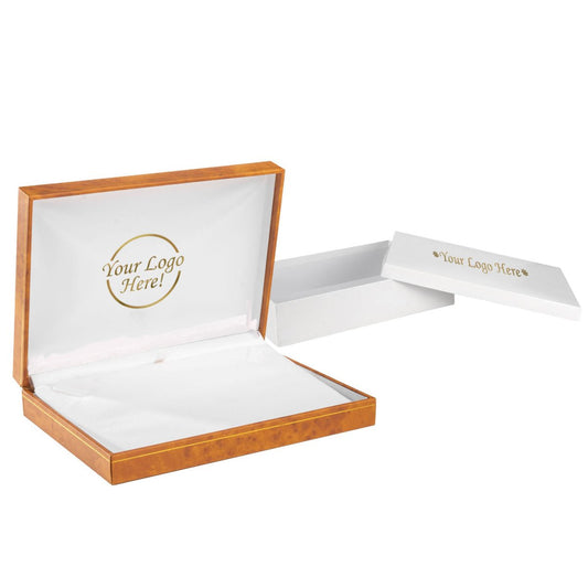 Woodgrain Leatherette Pearl Box - Prestige and Fancy -