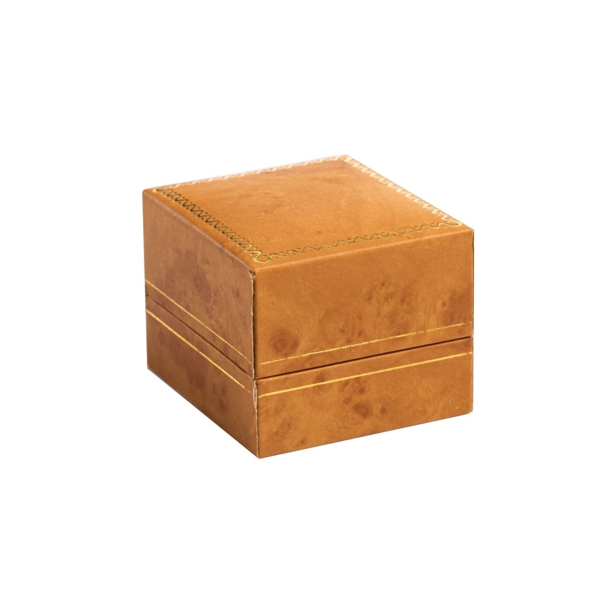 Woodgrain Leatherette Ring Finger Box - Prestige and Fancy -