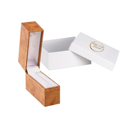 Woodgrain Leatherette Standing Bangle Box - Prestige and Fancy -